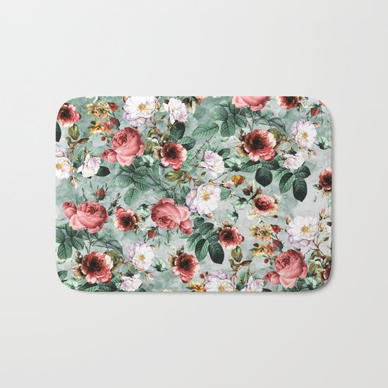 Rpe Seamless Floral Pattern I Bath Mat