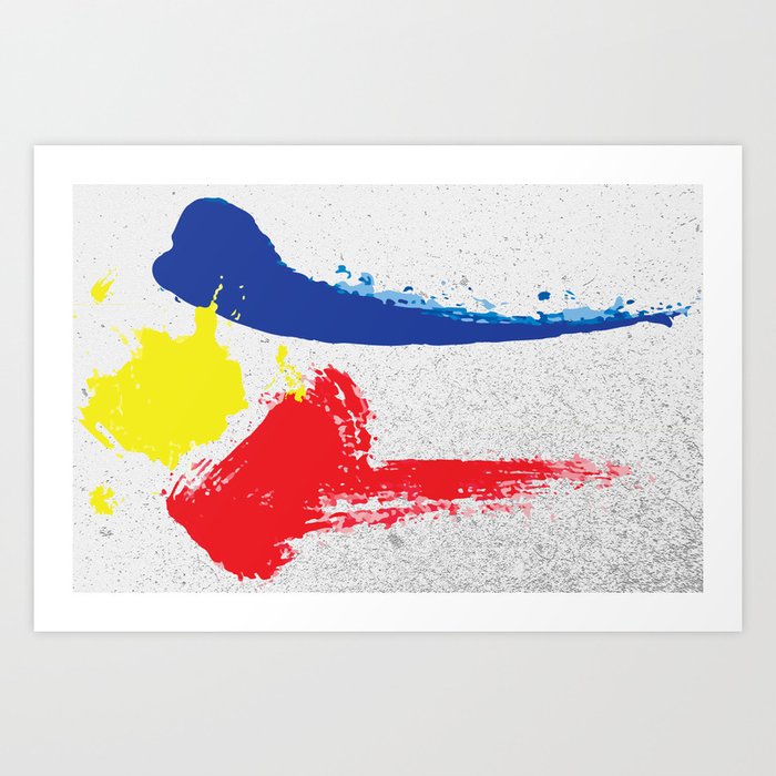 Philippine Flag Filipino Gritty Brushstroke Art Print By Mantis Arts Society6