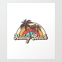 Railay Beach beach trip Art Print
