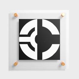 Black and white minimal circle Floating Acrylic Print