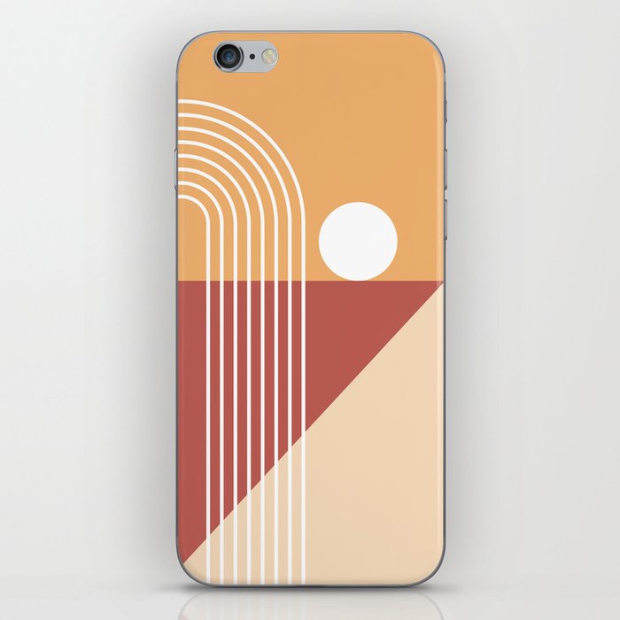 Sun Rainbow Beach Abstract 8 in Brown Beige Orange iPhone Skin