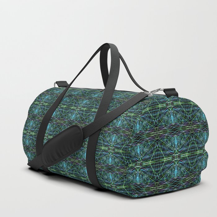 Liquid Light Series 64 ~ Colorful Abstract Fractal Pattern Duffle Bag
