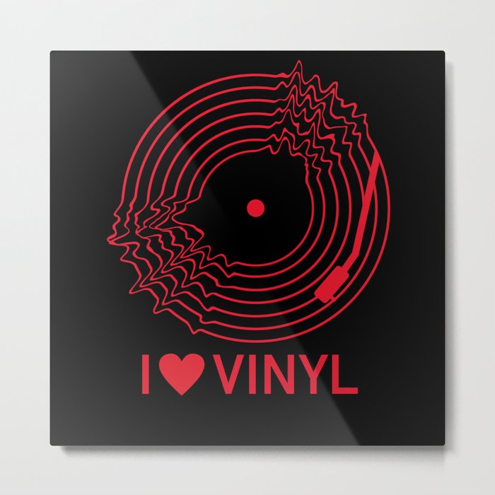 I Love Vinyl Metal Print