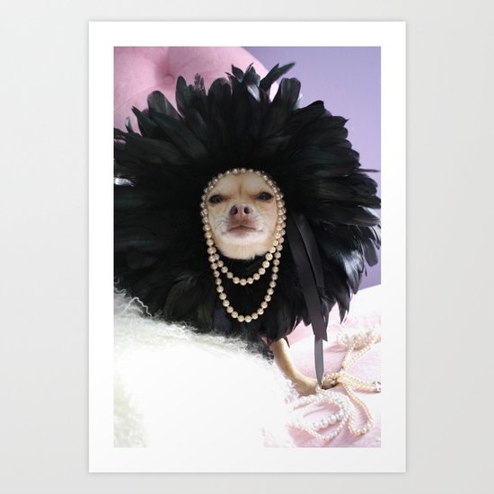 Chihuahua Vogue Art Print