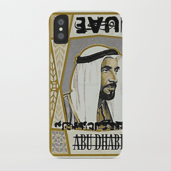Sheikh Zayed - UAE Old Stamp iPhone Case by Meera Al Dhaheri