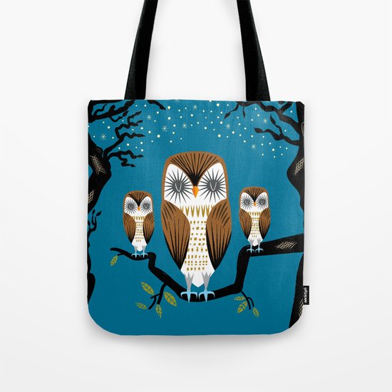 Three Lazy Owls Tote Bag