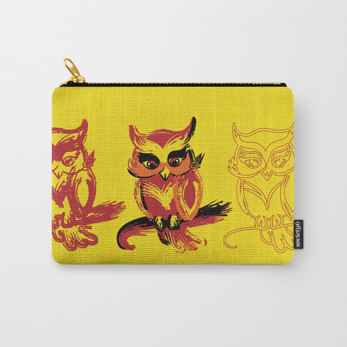 Owl colors hot Carry-All Pouch