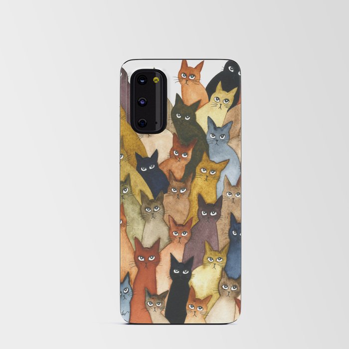 Many Whimsical Cats Android Card Case