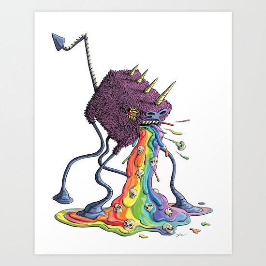 Barf the Rainbow Art Print
