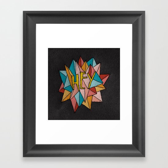 HEY Framed Art Print