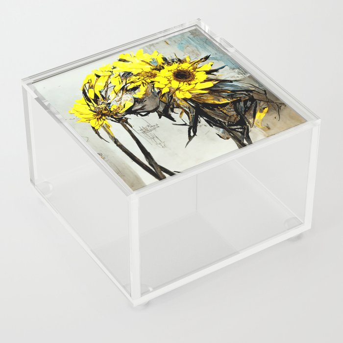Sunflower Force - Beauty in the Detail (Abstract Art Take Two) Acrylic Box