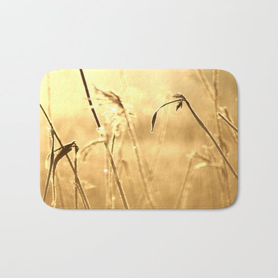 Foggy Morning With Golden Tones Bath Mat