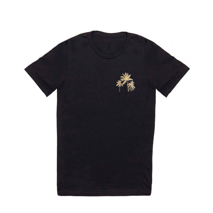 Gold Palm Trees Beach Chic Tropical T Shirt
