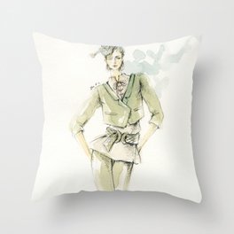 Fashion Illust-original design Throw Pillow