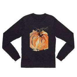 Abstract Watercolor Pumpkin Long Sleeve T Shirt