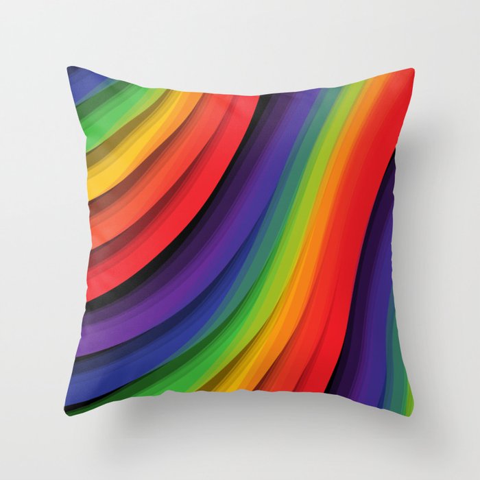 Pride Rainbow Colorful Celebration Throw Pillow