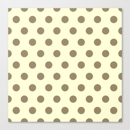 Brown Polka Dots Canvas Print