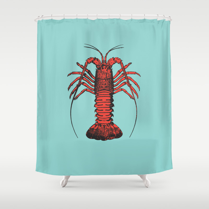 Spiny Lobster Shower Curtain By Islanddesign Society6