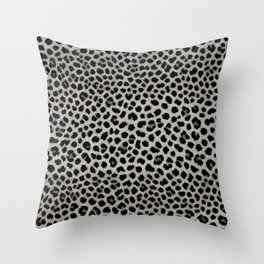 Elegant Trendy Luxury White Leopard Collection Throw Pillow