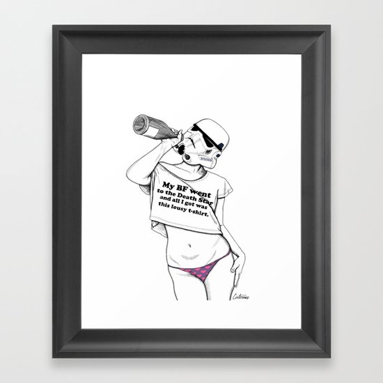 Gift shop t-shirt trooper Framed Art Print