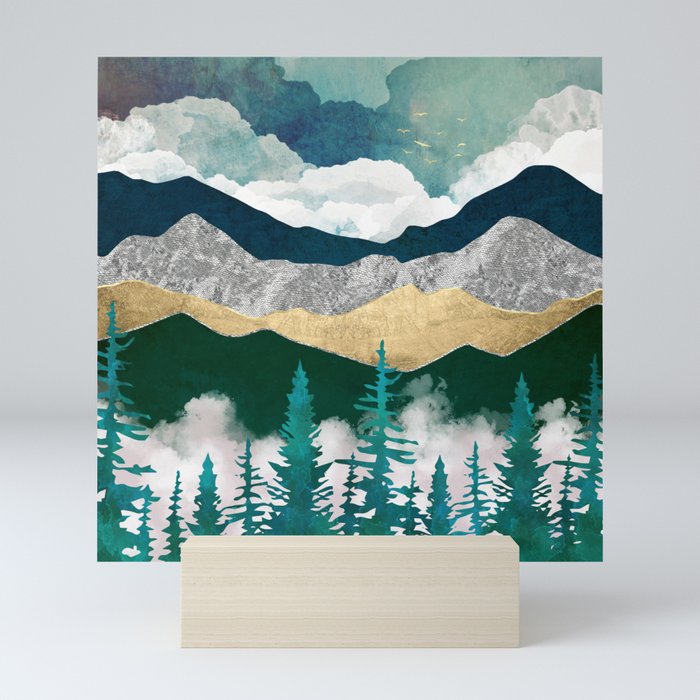 Misty Pines II Mini Art Print