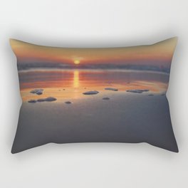 Sandy Sunset- #landscape #beach #photography Rectangular Pillow