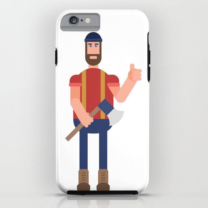 Encouraging Lumberjack iPhone Case