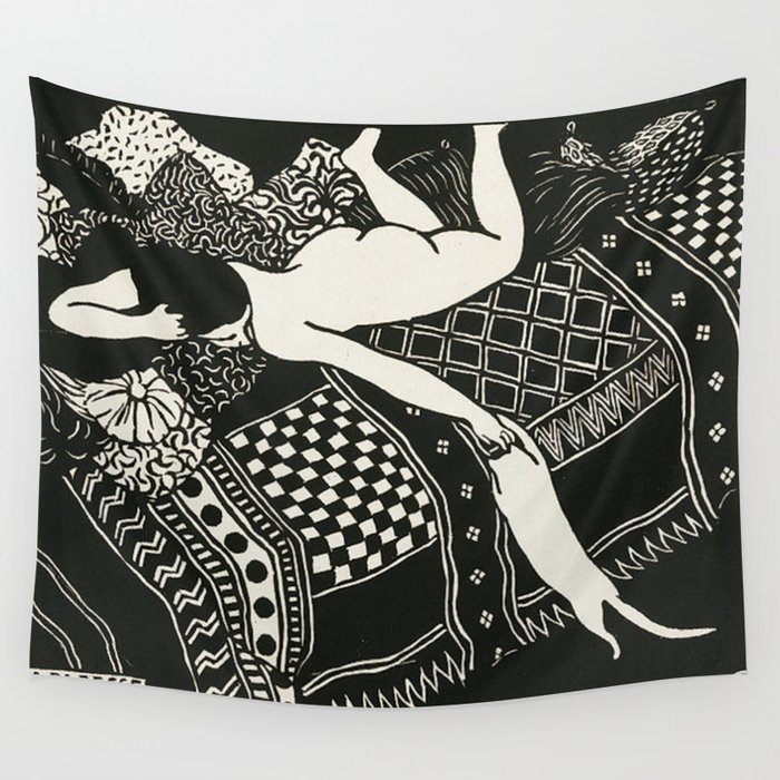 LAZINESS - FELIX EMILE-JEAN VALLOTTON Wall Tapestry