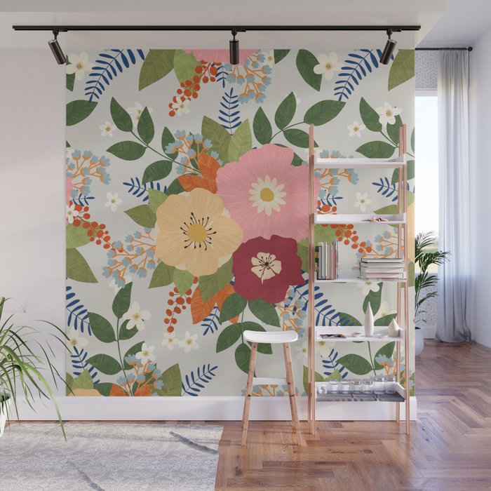 bouquet floral pattern Wall Mural