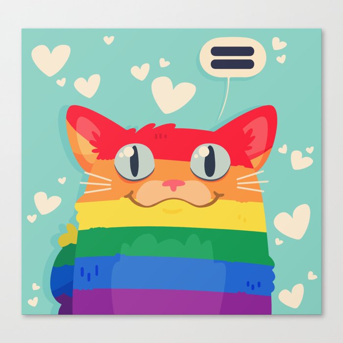 LGBT Cat Canvas Print