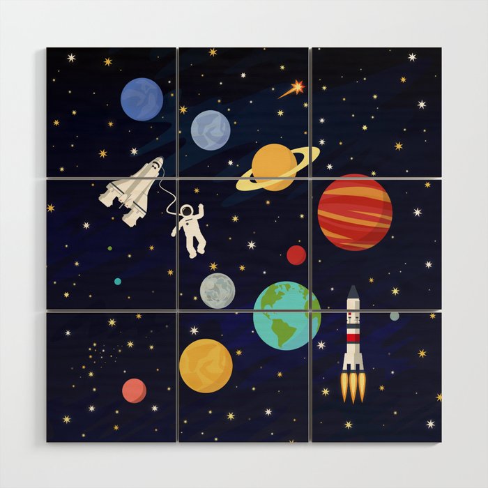 In space Wood Wall Art