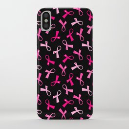 Pretty Multi Pink Breast Cancer Ribbon Pattern iPhone Case