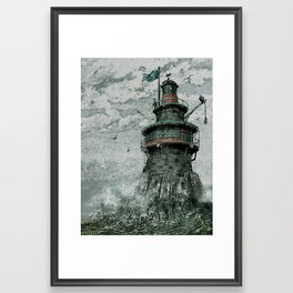 Skeleton Key Lighthouse Framed Art Print