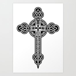 Celtic cross Art Print