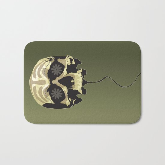 Balloon skull Bath Mat