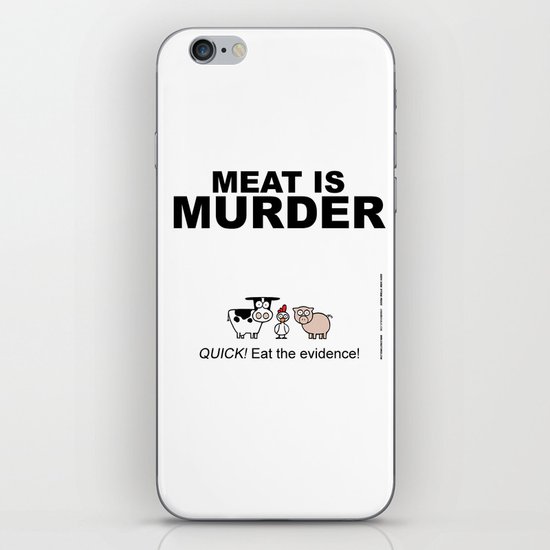 MEAT IS (tasty) MURDER iPhone & iPod Skin