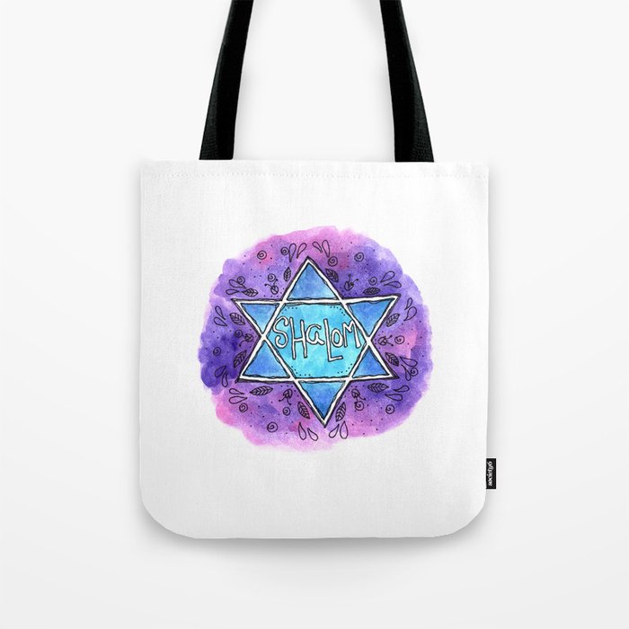 Shalom Start of David Tote Bag