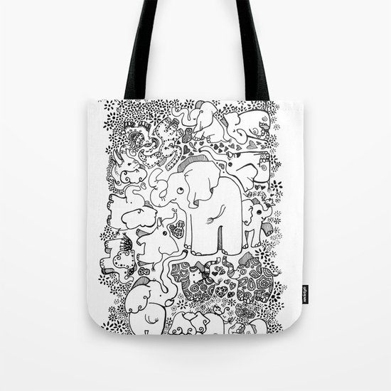 Little Elephants Tote Bag