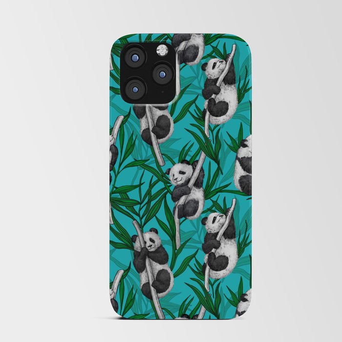 Panda cubson turquoise iPhone Card Case