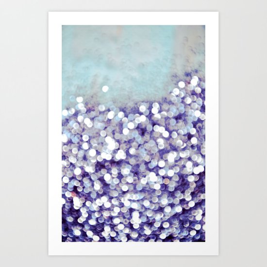 sea of bling - indigo Art Print