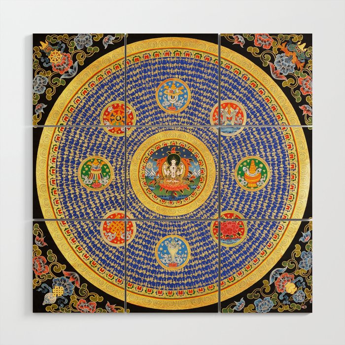 Hindu Buddhist Mandala 22 Wood Wall Art