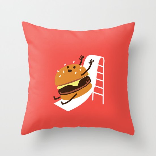 Slider Burger Throw Pillow