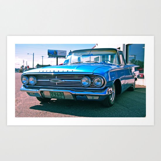 El Camino blue Art Print