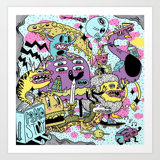 The Adventures of Rad Story Art Print