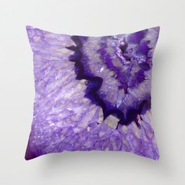 Purple Crystal Throw Pillow