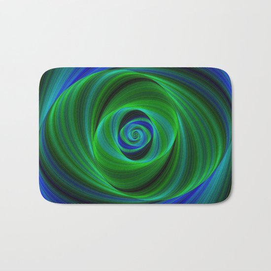 Green blue infinity Bath Mat