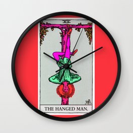 12. The Hanged Man- Neon Dreams Tarot Wall Clock