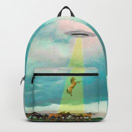 They too love horses Backpack | Running, Futuristic, Landscape, Cowboy, Retrofuture, Wild, Extraterrestrial, Quirky, Aliens, Sci-Fi 