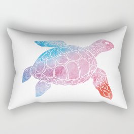 Watercolor Sea Turtle Rectangular Pillow