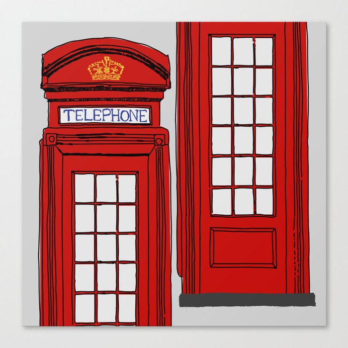 Telephone Booth Canvas Print